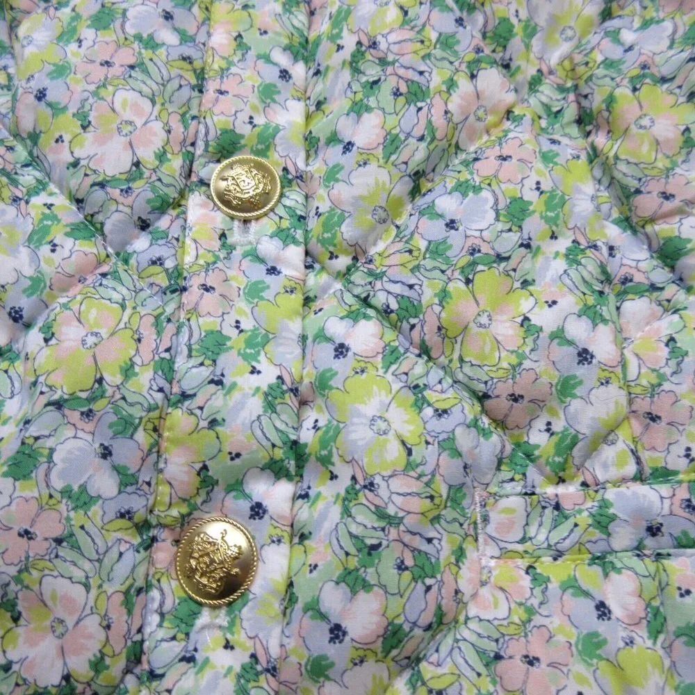 NWT J. Crew Quilted Louisa Lady Jacket in Ivory Colour Fields Liberty Floral 2